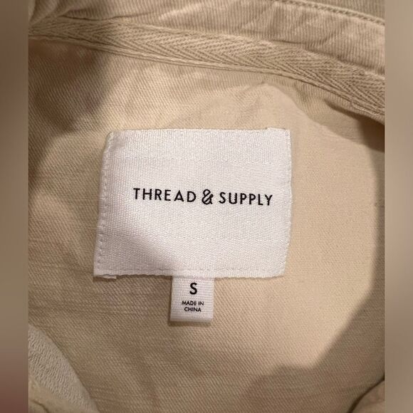 Thread & supply corduroy cream button up - Picture 7 of 8